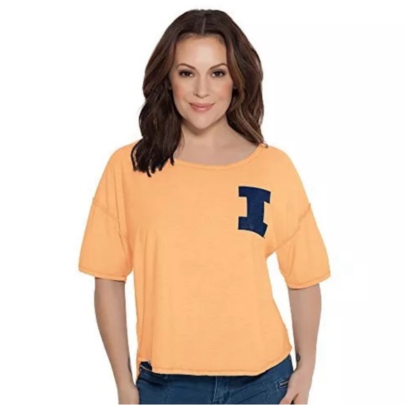 NWT [Touch by Alyssa Milano] Illinois Illini Reversible T-Shirt Women’s Sz Small - Picture 6 of 10